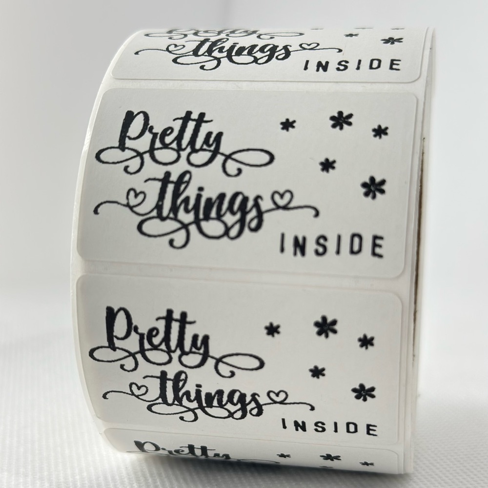 Pretty Things Inside label | Thank you sticker | shipping supplies 2in NWT​ - Picture 2 of 6